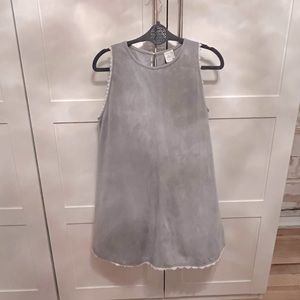 Grey velveteen dress